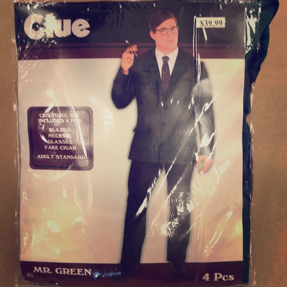 Clue Mr. Green Men’s Costume! New! - Picture 2 of 6